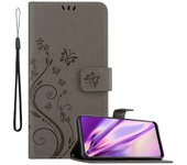 Cadorabo Funda protectora Oppo FIND X5 LITE / Reno7 5G - con estampado floral y ranura para tarjetas FLORAL TURQUESA