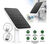 Paneles solares de 4W para Eufy Eufycam 2/2 Pro/2C/2C Pro/E Soporte de pared con 9,8 pies de potencia blanco 1pc