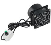 Ventilador de control de velocidad USB Extractor de humos Ventilador de tubo de conducto Exhuast Ventilador de velocidad ajustable USB Negro