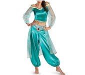 Aladdin Alibaba Jasmine Princess Cosplay Disfraces Conjunto de atuendos de disfraces para mujeres adultas M