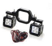 Barra de luz LED de 4 pulgadas y 60 W + soportes de montaje de enganche de remolque Luces de marcha atrás Iluminación de búsqueda trasera para cami...