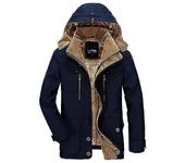 Chaqueta de invierno talla hombre - Camel-Yvan azul oscuro 6XL