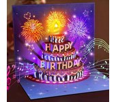 Tarjetas, LUCES y SONIDO Pop up Tarjeta de Feliz Cumpleaños Regalos de Cumpleaños para Mujeres Hombres Esposo Esposa Niños Tarjetas de Felicitación...