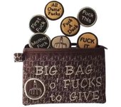 Bolsa grande de f-cks para regalar Bolsa con cremallera Divertida novedad Bolsa de almacenamiento portátil Gran mordaza presente Marrón