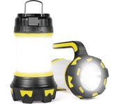Linterna led recargable, lámpara de camping de 1000 lúmenes 360, lámpara led recargable portátil, ultra potente, lámpara de camping de 6 modas, cab...