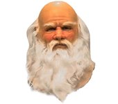 Máscara completa divertida de Papá Noel Máscara facial de Papá Noel súper suave Peluca Barba Disfraz Vestir Fiesta de Navidad Carnaval Máscara de H...