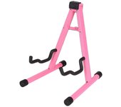 Soporte De Guitarra Plegable A Frame Floor Universal Metal Para Bajo Eléctrico Clásico Acústico Banjo Ukelele Portátil Rosa 30x25x37cm