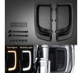 Parrillas inferiores de carenado de luz de señal de giro LED para motocicleta negro para Harley Touring Street Glide Road Glide Electra Glide FLHTK...
