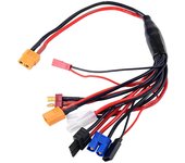 Conector adaptador de cable del cargador de batería RC Lipo Lipo 8 en 1 Enchufe XT60 a enchufe JST T XT60 EC3 Fu color aleatorio