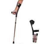 Heker Muleta plegable para adultos con brazo de codo, manguito de brazos médicos ajustable en altura Momentum, aleación de aluminio ligera portátil...