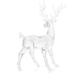 2 Pcs Decoracion Para Mesa De Navidad Figuras de Reno de Cristal Fiesta de Navidad Favores Adorno de Reno de Cristal Estatua de Animal de Cristal 1...