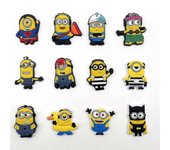 Jtgg 12pcs Minions Despicable Me Shoe Charms Set para DIY Clog Sandalias Decoración Zapatos Accesorios