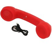 Auricular de teléfono Bluetooth Retro A prueba de radiación Recargable Teléfono móvil inalámbrico Receptor Rojo