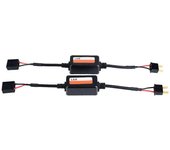 2 Pack H7 Eliminador de errores de resistencia de carga automotriz Decodificador LED Adaptador de luz inalámbrico Canbus Negro