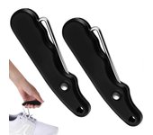 2 piezas Ice Skate Encaje Tighteners Skate Lace Puller Tools Portable Folding Lace Tighteners Accesorio Negro 9.4X2.2CM