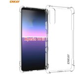Para Sony Xperia 10 III ENKAY Hat-Prince Clear TPU Estuche a prueba de golpes Cubierta suave antideslizante