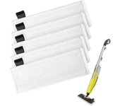 Paquete de 5 almohadillas limpiadoras a vapor Karcher, accesorios para limpiadores a vapor Karcher, compatibles para la serie Karcher Easyfix Sc2 S...