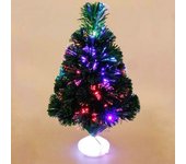 Árboles de Navidad pequeños de 42cm, árboles de Navidad de fibra óptica con 8 luces LED iridiscentes que cambian de color Mini mesa artificial prei...