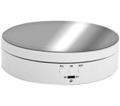 Soporte de pantalla giratorio eléctrico de 3 velocidades 138 cm Espejo redondo Tocadiscos Soporte para joyas Tienda alimentada por USB Placa girato...