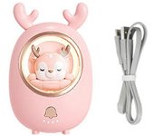 Calentador de manos recargable Protección contra sobrecalentamiento ABS Diseño ergonómico 2 en 1 calentador eléctrico para dormitorio Pink
