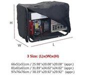 Cubierta del generador universal impermeable 32 x 24 x 24 pulgadas - Para la mayoría de los generadores 5000-10000 vatios, negro 97x76x76cm