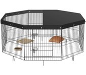 Succebuy Corralito para perros, jaula para cachorros de 24 "H H Fence, corral para perros al aire libre para mascotas pequeñas y medianas, para aca...