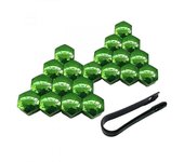 20 piezas de tapas de tuerca de rueda de automóvil cubiertas anti óxido cubierta de llanta de rueda tapas de tuerca de rueda plateado 17 mm UOY Ver...