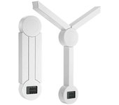 Báscula de cocina digital plegable de alta precisión con pantalla LCD, para medir la ingesta saludable Blanco