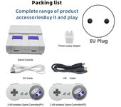 Para SNES821 consola de juegos retro 2.4G Consola de juegos doble inalámbrica Consola de juegos de TV Consola de juegos incorporada 821 Como se mue...