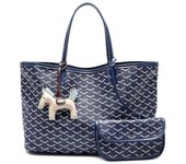 Mmcici Bolsos de Mano para Mujer, Moda Monedero de Gran Capacidad Satchel Azul Large