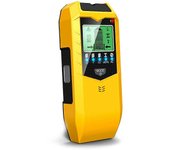 Sensor de escáner de pared 5 en 1 Localizador electrónico de vigas con pantalla LCD-Alarma de audio Amarillo
