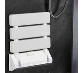 Asiento de ducha plegable montado en la pared Capacidad de carga 130 kg Asiento de ducha plegable Taburete plegable para baño Taburete plegable mon...