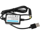 Cable de transformador elevador macho USB de 5 V a 9 V 5,5 x 2,1 mm compatible con enrutador WiFi de 9 V - q36 / YY