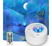 Lámpara Proyector - Aurora Boreal Proyector Aurora Para Dormitorio, Decoración De Sala De Juegos, Blanco xi