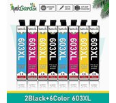 Inkgarden 603xl 603 Xl Cartucho compatible para Epson T603 Expression Home Xp-2100/XP-2105/XP-3100/XP-3105/XP-4100/XP-4105 8 Pcs