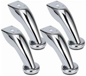 Patas gruesas de sofá de acero inoxidable, patas de muebles de 4 piezas, patas de cromo, Mueble Sofá cama patas, para sofás, sillas, taburetes, arm...