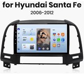 JIULUNET Carplay Android Auto Car Radio para Hyundai Santa Fe 2 2006 2007 2008-2012 Multimedia GPS autoradio