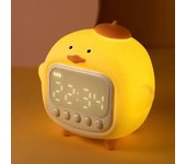 Baicccf lindo patito despertador, patito lindo de los niños, despertador, luz nocturna para el dormitorio de las niñas, reloj de entrenamiento del ...