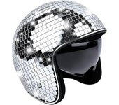 Casco Disco Ball, Casco Disco Casco Bicicleta Brillante Plata Harley Helmet Party