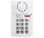 Alarma de puerta inalámbrica ruidosa Pin de seguridad Teclado de pánico Teclado de oficina Cobertizo de garaje Blanco