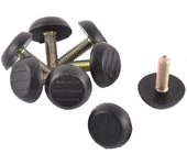 16-pack Home Metal Ajustable M6 X 18mm Roscado Vástago Muebles Mesa Escritorio Glide Leg Leve