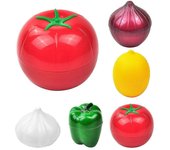 2x Caja de almacenamiento de alimentos de forma vegetal Recipiente de plástico reutilizable de fruta fresca Limón