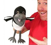 Juguete de peluche Steve y Maggie, juguete de peluche de urraca suave, marioneta de mano de pájaro
