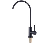 Grifo de agua potable Fregadero de cocina Grifo de filtro de agua de acero inoxidable Negro