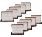 vhbw 10x Aspiradora Filtro Compatible con Starmix ISP iPulse L-1635 BASIC, ISP ARM-1435 Aspiradora - Filtro Plisado HEPA Filtro Húmedo Negro Gris B...