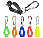 Clips para guantes de 6 piezas para soportes de guantes de trabajo Clip para cinturón de guante con mosquetones de metal para mano de obra de prote...