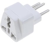 Convertidor de adaptador de viaje de enchufe de CA de Reino Unido / EE. UU. / eu a Suiza Blanco