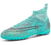 Zapatos de fútbol para hombre Botas de fútbol antideslizantes Tacos Zapatillas de fútbol de hierba YJ068 Azul 39