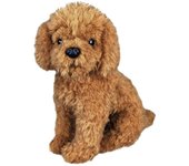 Perro de peluche realista Labradoodle Perro Peluche de peluche para niños Como se muestra