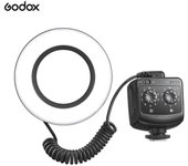 Godox RING72 Macro LED Video Light Fotografía Profesional Luz de Relleno 72PCS Perlas LED Temperatura de color 5600K 10 niveles de brillo ajustable...